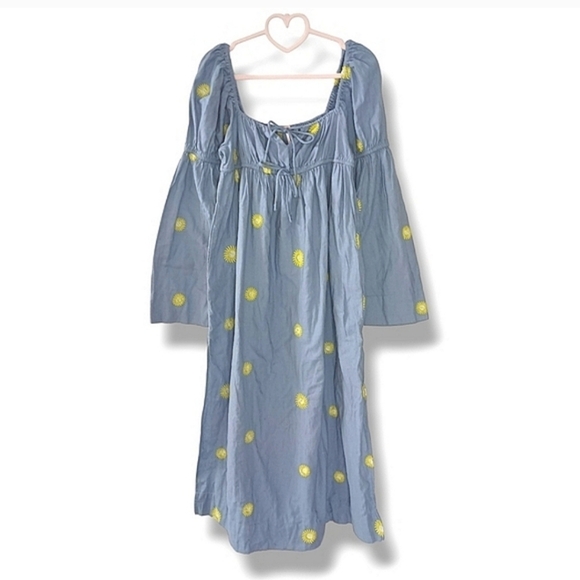 NWOT Free People Emory Embroidered Midi Dress $168  XS - Picture 6 of 9